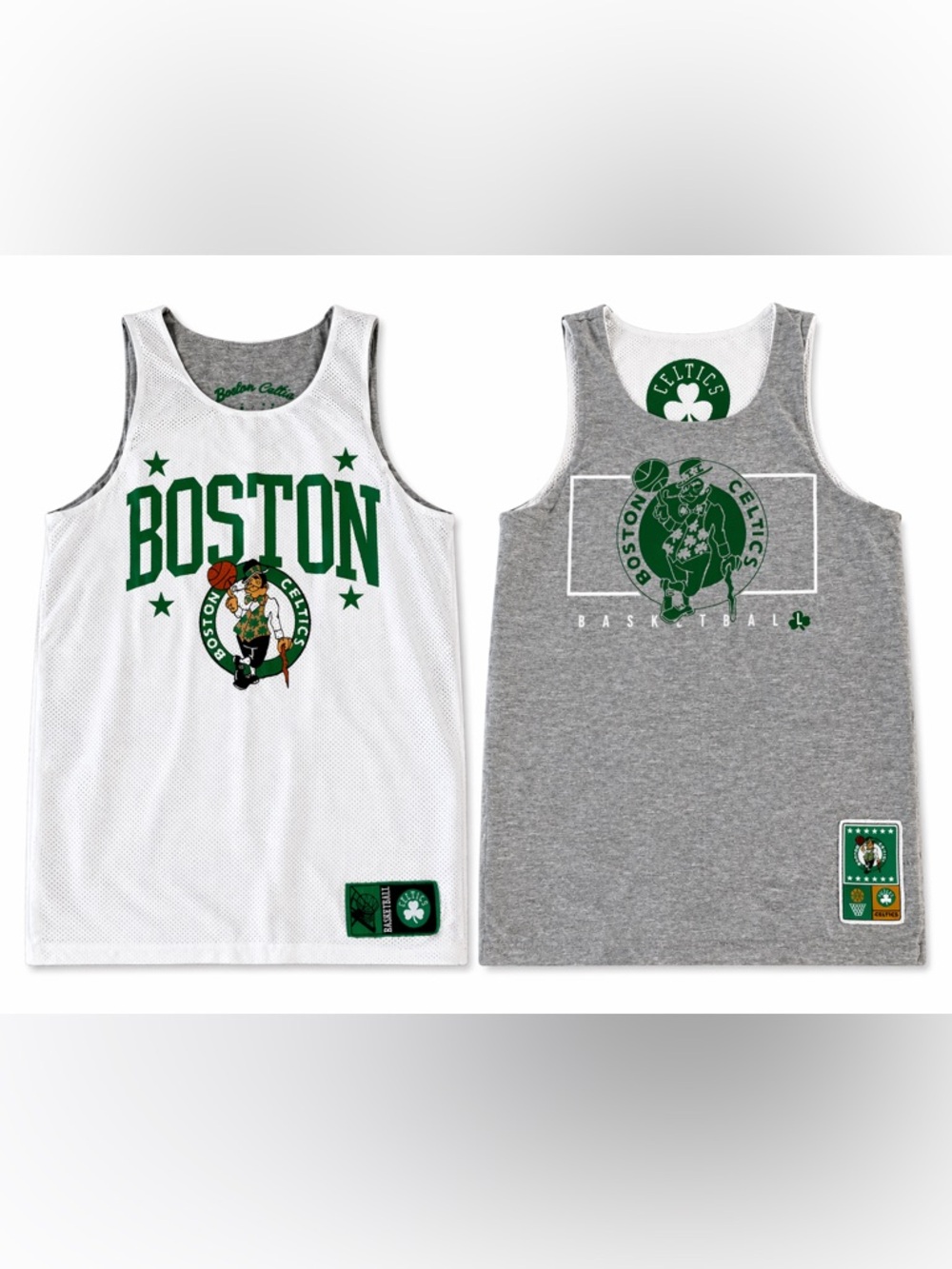 Boston Celtics Reversible Practice Jersey Mesh NBA Mens Medium Green White